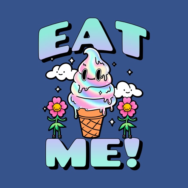 Trippy psychedelic ice cream cone by Tip Top Tee's