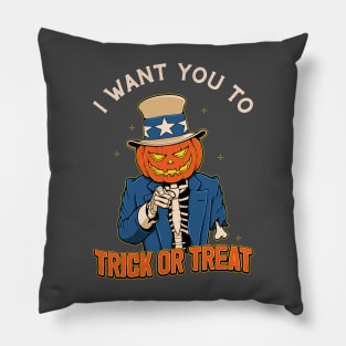 Trick-or-Treat Uncle Sam Pillow