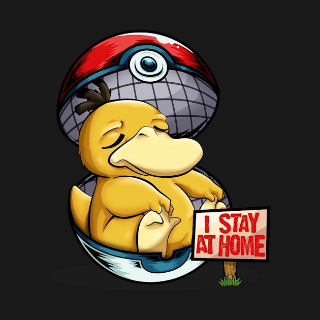 Duck stays at home by the house of parodies