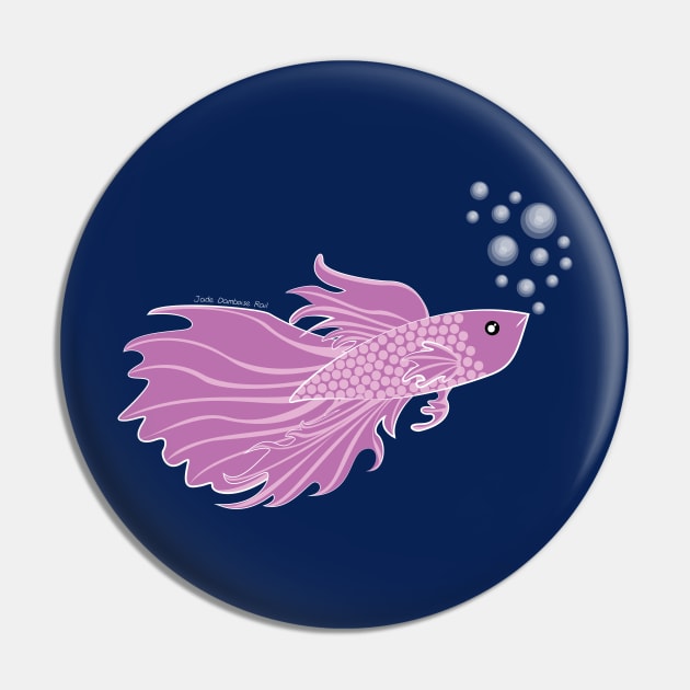 Beta Fish Making a Bubble Nest Pin by JadedOddity