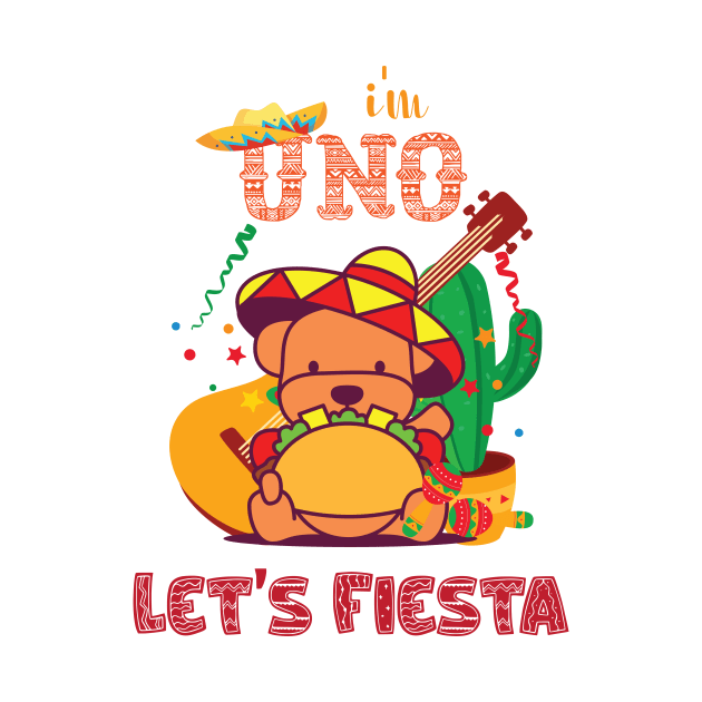 I'm Uno Let's Fiesta Cute Baby Cinco De Mayo Birthday by printalpha-art