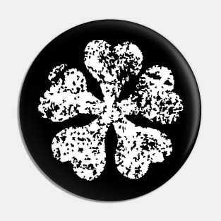 GRAYSCALE CLOVER Pin