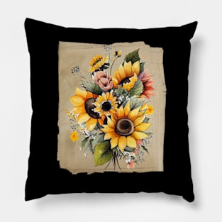 Bouquet of Sunflowers Pillow