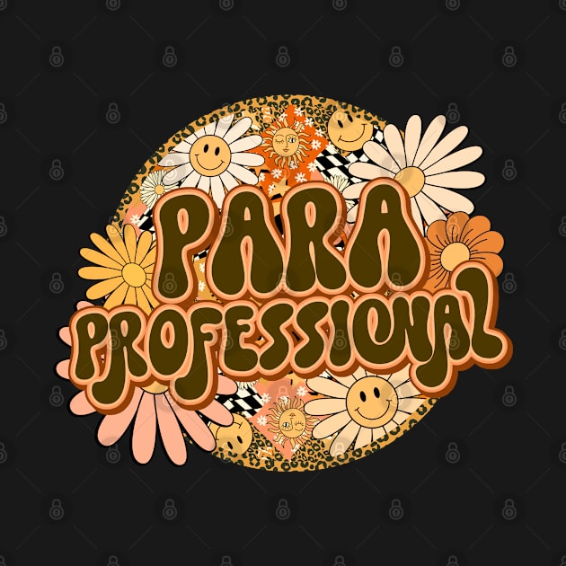 Paraprofessional Retro Groovy Floral Leopard by BuddyandPrecious