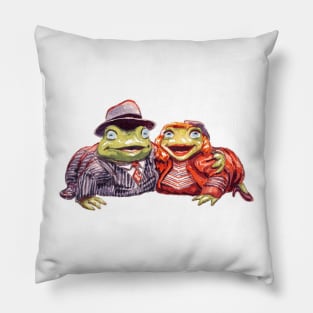 froggie and clyde Pillow