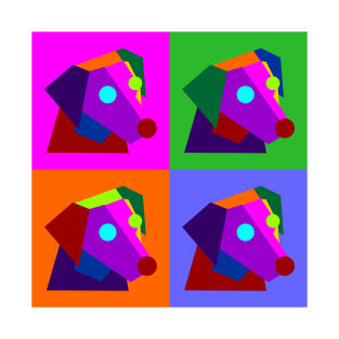 Pop Art Group of Dog Geometric WPAP Style T-Shirt