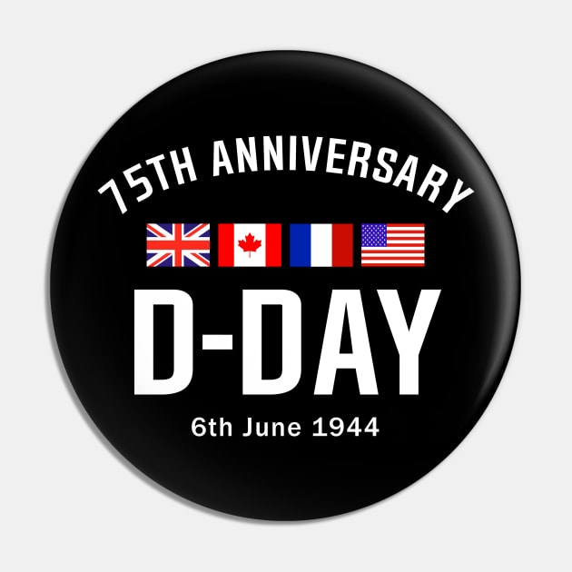 D Day 75th Anniversary Pin by SeattleDesignCompany