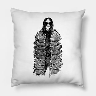 Fashion artwork black graphic Pillow