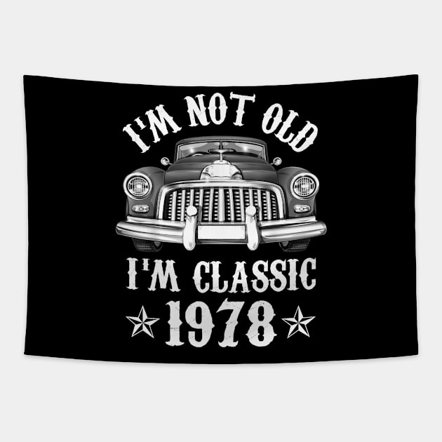 44 Year Old Vintage 1978 Classic Car 44th Birthday Gifts Tapestry by Rinte