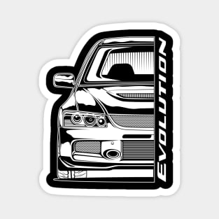 Lancer Evolution 9 (White Print) Magnet