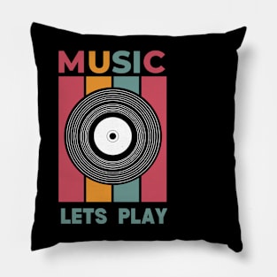 Vintage Retro Music Lover 10 Pillow