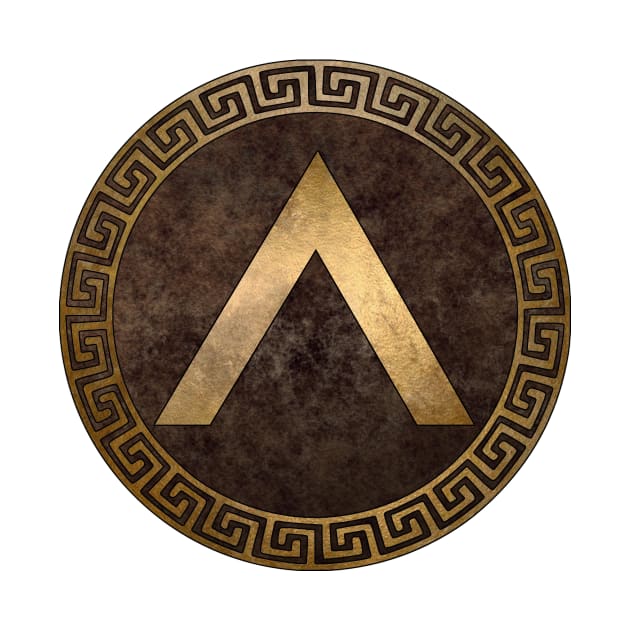 Spartan Shield Lambda Symbol of Sparta by AgemaApparel