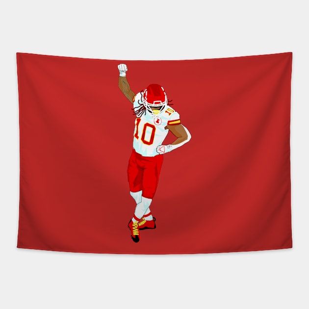 Isiah Pacheco 10 - kc chiefs Tapestry by Qrstore