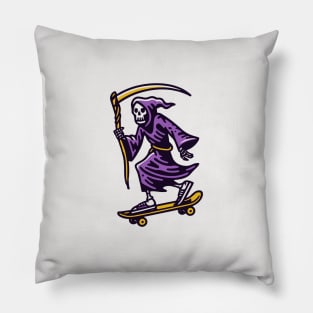 Grim reaper skateboard Pillow