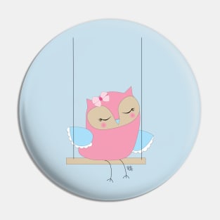 Swinging Owl Pin