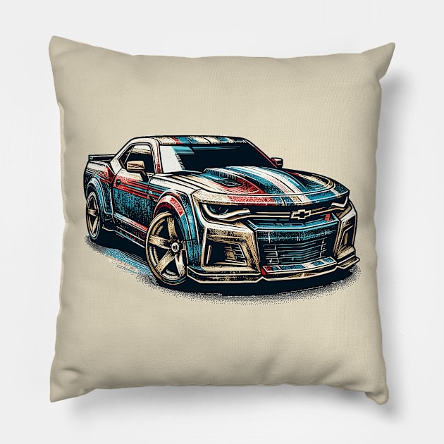 Camaro Pillow by Vehicles-Art