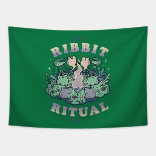 The Ribbit Ritual - Funny Cute Frog Magic Gift Tapestry