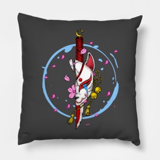 Crying Kitsune Art Pillow