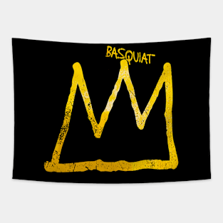 basquiat gold Tapestry