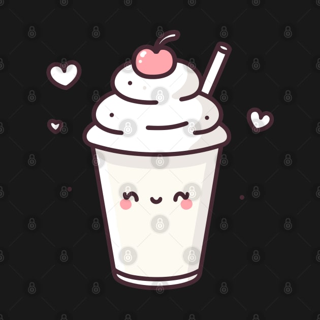 Kawaii Vanilla Milkshake with Hearts | Milkshake Brings All the Boys | Kawaii Food by Nora Liak