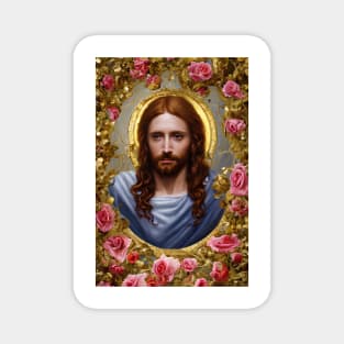 Jesus in Roses Magnet