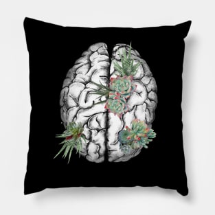 Brain human anatomy,succulents plants, mental Pillow