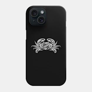 Black and White Tribal Crab Phone Case