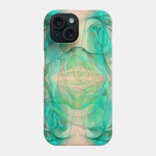 Mysterious rose emerging from the fractal space Phone Case