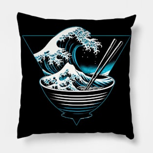 Great Wave Kanagawa in Ramen Bowl Pillow