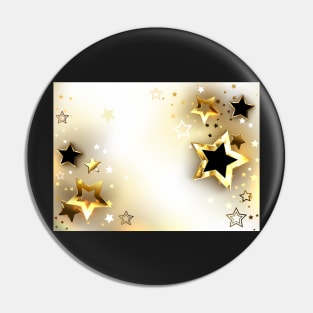 White Background with Gold Stars Pin