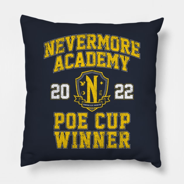 Nevermore Poe Cup Winner Pillow by huckblade