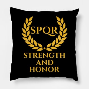 Ancient Rome SPQR Roman Eagle Legion Strength And Honor Pillow