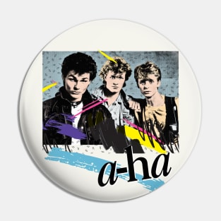 Original Vintage Styled 80s A-Ha Design Pin