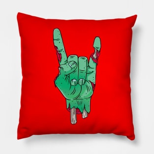 Creepy Rocker Zombie Cartoon Hand Pillow