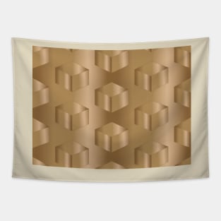 Light Brown cubes Tapestry