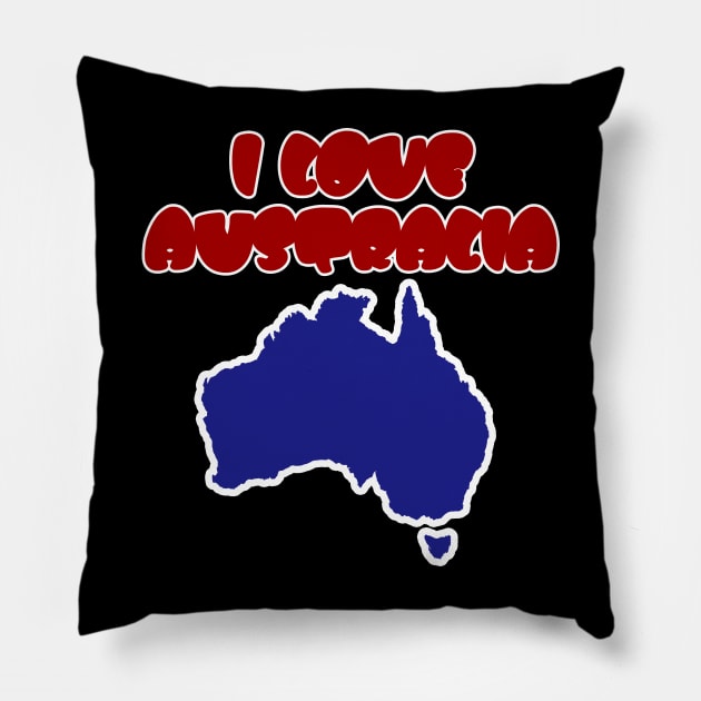 Australia Day - I Love Australia Pillow by EunsooLee