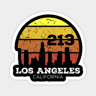 Los Angeles California 213 Area Code Sunset Magnet