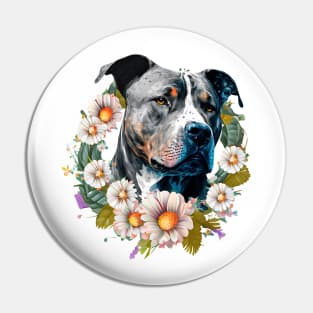 Floral American Pitbull Pin