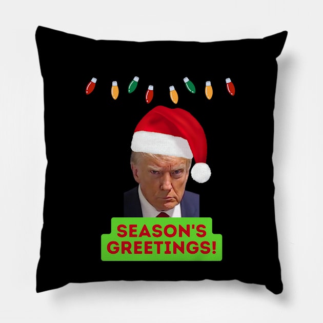 Donald Trump Christmas Pillow by reesea