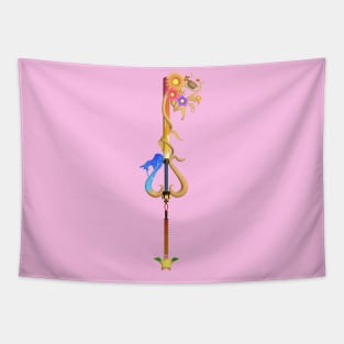 Destiny's Embrace - Pink BG Tapestry