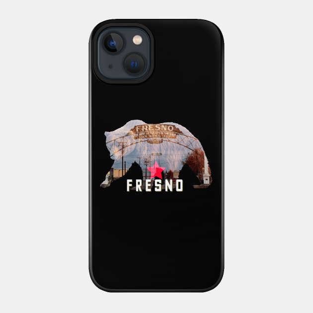 Fresno CA California Bear The Best Little City in The USA - Fresno - Phone Case