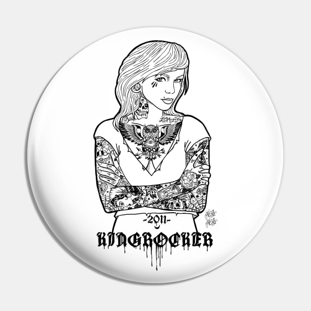 Tattooed Girl Pin by Kingrocker Clothing