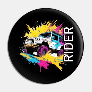 Rider vintage retro design Pin