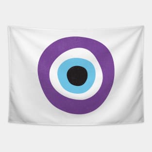 Purple Evil Eye Symbol Tapestry