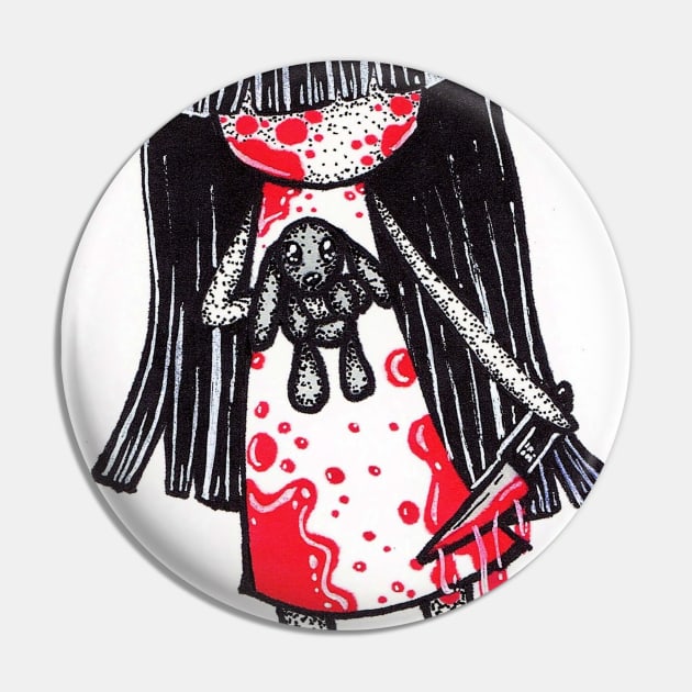 Goth Girl Pin by nannonthehermit
