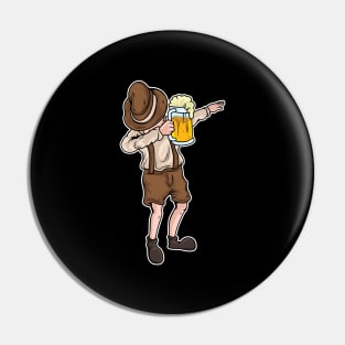 Bavaria Bavarian Man Dabbing Oktoberfest Funny Pin