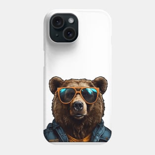 Adorable Bear Wearing a Glasses Phone Case