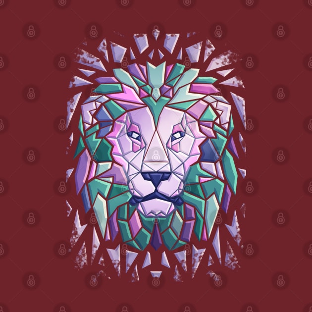 Stained-Glass Lion by Abbilaura