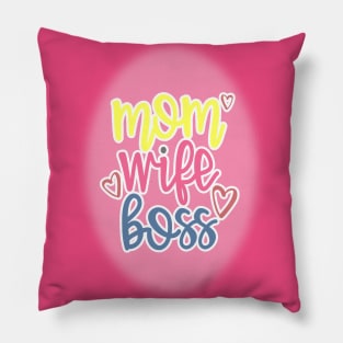 Mom Wife Boss Pillow