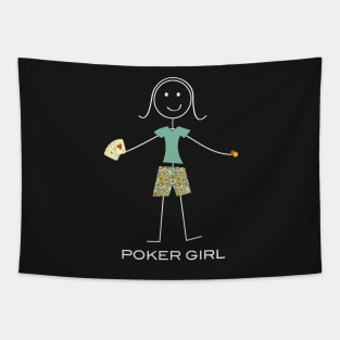 Funny Womens Poker Player Tapestry